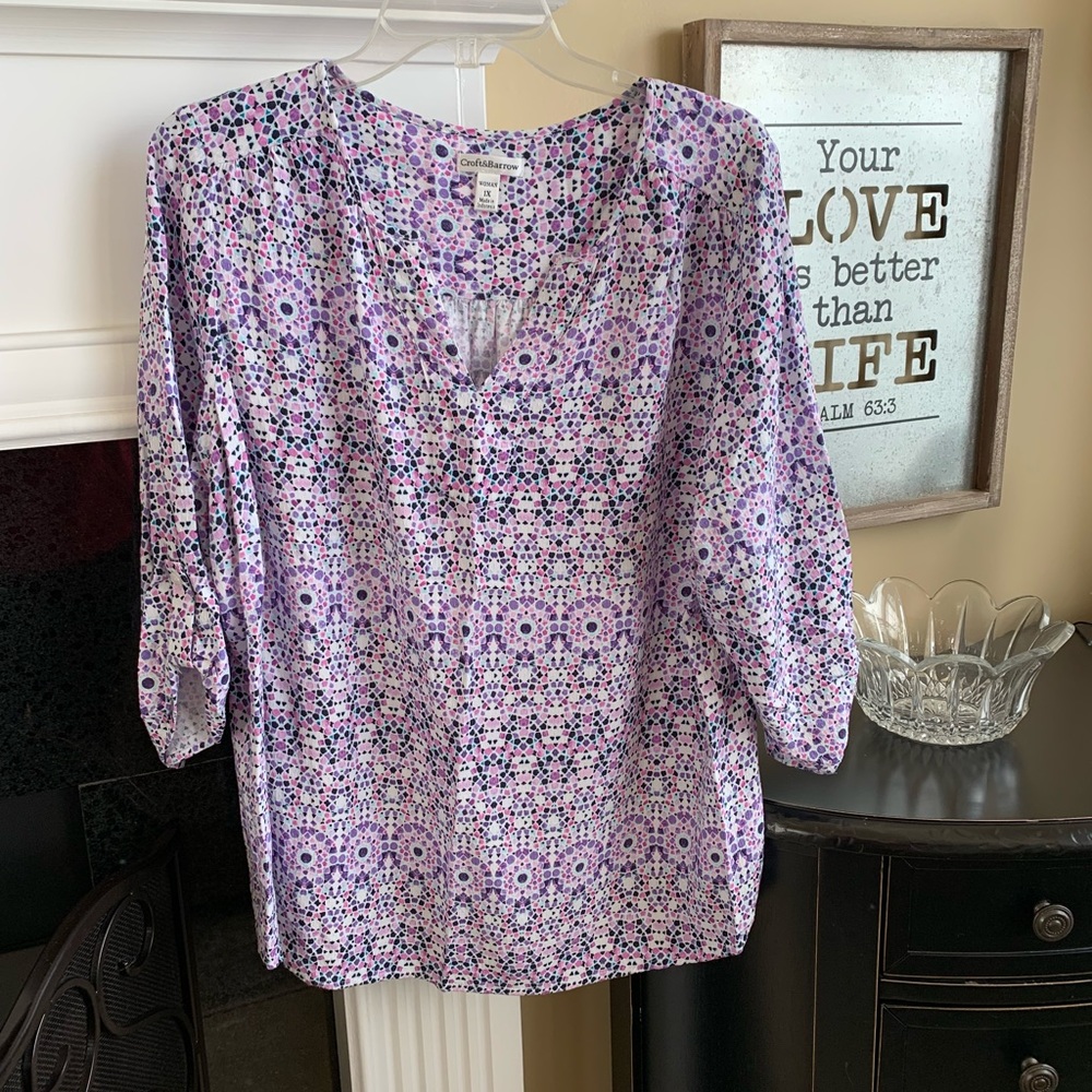 Croft & Borrow 3/4 sleeve top
